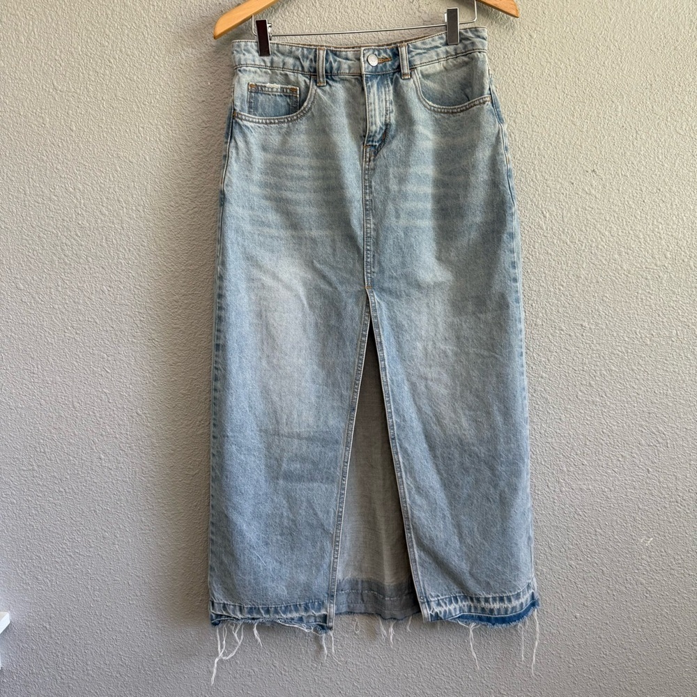 BDG Mandi A-Line Denim Maxi Size Small Western Grunge Distressed